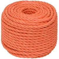 VidaXL Arbeitsseil Orange 20 mm 100 m Polypropylen