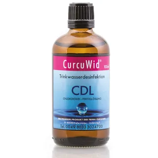 CurcuWid CDL/CDs Chlordioxid Fertiglösung 0,3% 100ml - in pharmazeutischer Braunglasflasche mit Tropfverschluss - Made in Germany