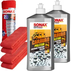 Sonax Caravan Politur+tücher Lackpolitur Polieren Pflege Wohnwagen Wohnmobil: