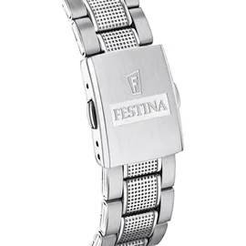 Festina Junior Collection 36,0mm Edelstahlgehäuse blau Silikonarmband silber