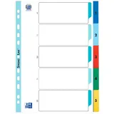 Oxford Zahlenregister 1-5 A4 farbig 5-teilig
