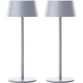 OTTO home LED Außen-Tischleuchte grau H:30cm Ø:12,5cm 300 lm IP44