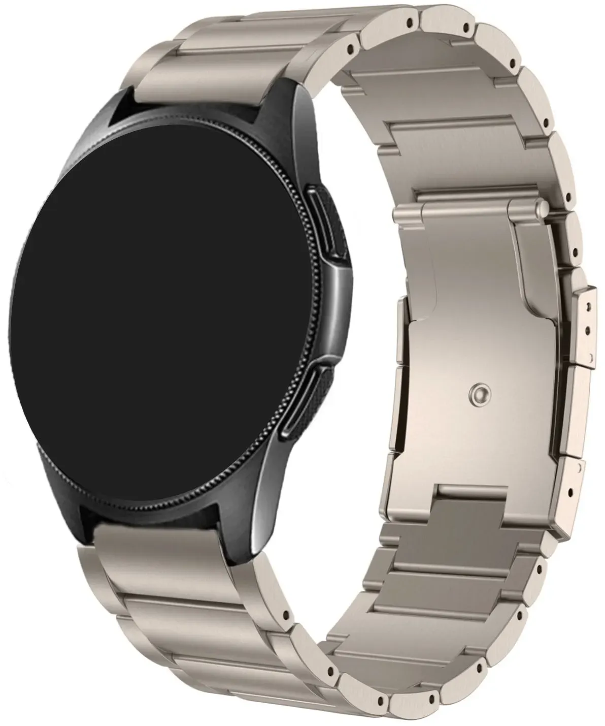 Strap-it Gard Pro Health Smartwatch 2+ Armband Titan für Gard Pro Health Smartwatch 2+ - Titan - Butterfly-Verschluss
