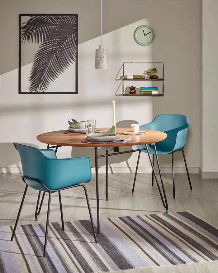 Kave Home Esstisch mit Auszug Novac Ø 120/200 cm Holz Braun Eiche