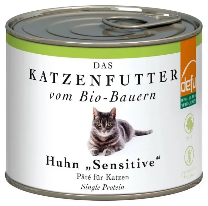 defu Nassfutter Katze Huhn Sensitive bio 200g