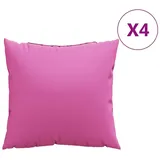 vidaXL Sofakissen 4 Stück Rosa 40x40 cm Stoff