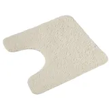 PANA® WC Vorleger mit Ausschnitt für Klo (45x45 cm) • Rutschfester Klo Vorleger mit Ausschnitt • Badezimmer-Teppich Toilette • Bad-Vorleger waschbar • Extrem saugstark • Farbe: Creme