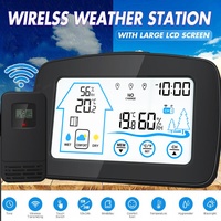 Funk Wetterstation LCD Thermometer Hygrometer mit Außensensor Wettervorhersage
