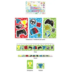 5-teiliges Gamer Schreibwaren-Set