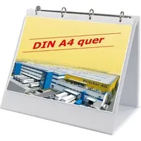 Veloflex Tisch-Flipchart A4 quer mit Außentasche  weiß