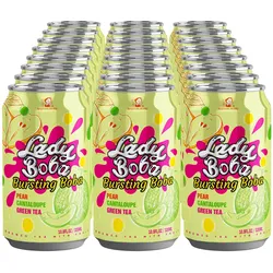 Lady Boba Bubble Tea Birne Melone Grüntee 0,32 Liter, 24er Pack