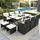 Swing&Harmonie Vegas Polyrattan Sitzgruppe Esstisch Lounge Gartenmöbel Essgruppe Sitzgarnitur Set - versch. Ausführungen