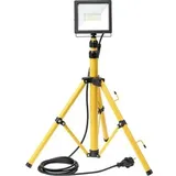 Böttcher-AG Baustrahler LED, mit 2m Kabel, 4.500 Lumen, 50 W, mit Stativ, IP65 wasserdicht