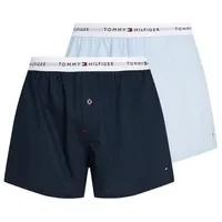 Tommy Hilfiger Underwear Webboxer 2P WOVEN BOXER (Packung, 2-St., 2er) mit Logobund blau XXL (56)