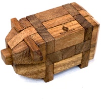 Little Pig: Holz Knobelspiele 3D Wooden IQ Puzzle Holz Geduldspiel aus Holz Brain Teaser Puzzle Schwierige Holzspielzeug Gehirn Holzspiel Kreatives Denkspiel Logikspiele