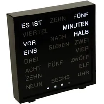 United Entertainment LED Wortuhr 16,5 cm 17 x 16,5 schwarz