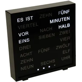 United Entertainment LED Wortuhr 16,5 cm 17 x 16,5 schwarz