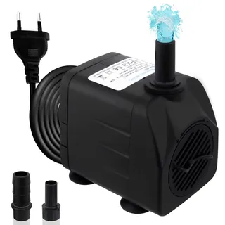 Awroutdoor Wasserpumpe Tauchpumpe, Ultraleise Teichpumpen, Aquariumpump für Teich Brunnen Aquarium Garten, Aquarium Pumpe Springbrunnen für Außen für Brunnen, Hydroponik-Systeme (10W)