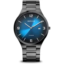 BERING Titanchronograph blau Schwarz 40,0 mm 15240-727