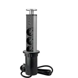 Emuca Steckdosenleiste 0 m Grau 3 St.