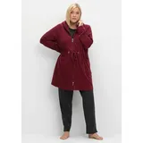 sheego Bademantel in weinrot | 40-42