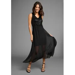 Cocktailkleid, mit Pailletten im Oberteil, Gr. 44 - N-Gr, schwarz, , 79544431-44 N-Gr