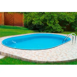 my pool bwt Ovalpool Set 6-tlg. 500 x 300 x 135 cm weiß/hellblau inkl. Sandfilteranlage