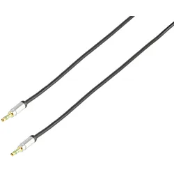 Vivanco HQ-Audiokabel 3,5 mm Stecker auf 3,5 mm Stecker, 1,2 Meter schwarz