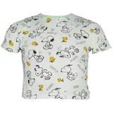 Snoopy Print-Shirt Peanuts Snoopy Jugend Mädchen Bauchfrei Oversize T-Shirt Shirt Gr. 134 bis 170, Baumwolle bunt 170