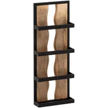 Wohnling Wandregal 80 x 30 x 10 cm Braun/Schwarz