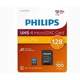 Philips microSDXC Ultra Pro 128GB Class 10 UHS-I V30 + SD-Adapter