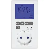 Sygonix Steckdosen-Zeitschaltuhr digital Wochenprogramm 3680 W IP20 Countdown-Funktion,
