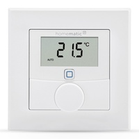 eQ-3 Homematic IP Smart Home Wandthermostat mit Luftfeuchtigkeitssensor, digitales Thermostat Heizkörper/Fußbodenheizung mit/ohne App, Alexa, Google Assistant, Temperaturmessung, Energie sparen, 143159A0