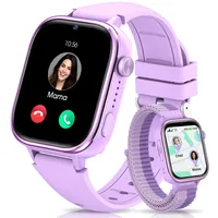 SWGOTA Smartwatch Kinder mit Telefon und GPS, 1.83" Kinderuhr Videoanrufe/Voice Chat/SOS/Schulmodus/SMS/SIM/Wecker, IP68 Kinder Smartwatch mit Schrittzähler Schlafen, Geschenk für Mädchen Junge, Lila