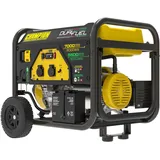 Champion Power Equipment Stromaggregat Benzin + Gas (7000 Watt, mit Elektrostart & Stahlrohrrahmen, 74 dB(A), für Camping + Outdoor) CPG7500E2-DF-EU