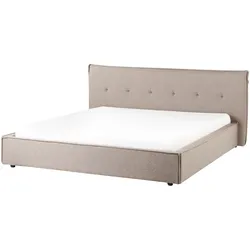 Wasserbett Kunstleinen LESTRE 180 x 200 cm Taupe