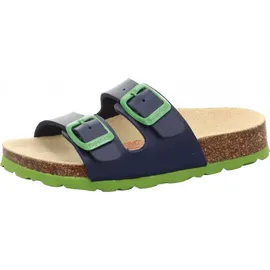 superfit Jungen FUSSBETTPANTOFFEL Hausschuhe, BLAU/GRÜN 8210