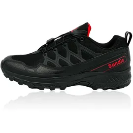 Fusskleidung Fusskleidung® Damen Herren Wanderschuhe Trail Running Trekkingschuhe Schwarz Rot EU 43 - 43 EU