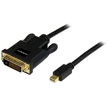 Startech mini DisplayPort DVI kabel Computer-Monitor-Kabel 1920 x 1200 – mDP-auf-DVI-Kabel - Mini-DisplayPort-Kabel - Schwarz (MDP2DVIMM3B)