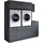 laundreezy Mehrzweckschrank-Set 186 x 200 x 68 cm Grau