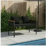 vidaXL Gartenbank 117 x 54 x 74,5 cm Schwarz