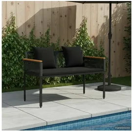 vidaXL Gartenbank 117 x 54 x 74,5 cm Schwarz