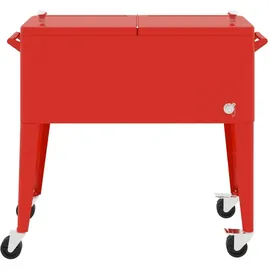 vidaXL Kühlwagen mit Rollen Rot
