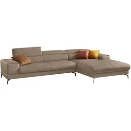 W.Schillig Eckcouch Leder 3-Sitzer Braun