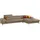 W.Schillig Eckcouch Leder 3-Sitzer Braun
