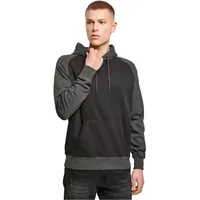 Build Your Brand Raglan Kapuzenpullover Black / Charcoal S