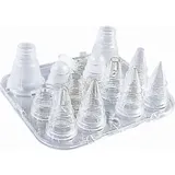 Schneider GmbH SCHNEIDER Tüllenkassetten-Set, Polykarbonat, transparent Ø 1, 2, 3, 5, 7, 9, 13, 15 mm