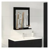 vidaXL Spiegel mit Regal Schwarz Eichen-Optik 50 x 12 x 60 cm