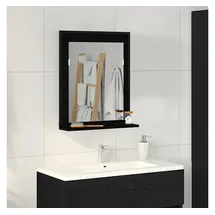 vidaXL Spiegel mit Regal Schwarz Eichen-Optik 50 x 12 x 60 cm