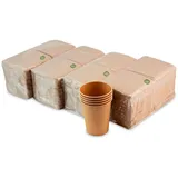 Hostelnovo Packung mit 600 Cocktail-Servietten aus Papier, 100% recycelbar und biologisch abbaubar + 50 Öko-Becher, 10 x 10 cm, gefaltet. Hostelnovo
